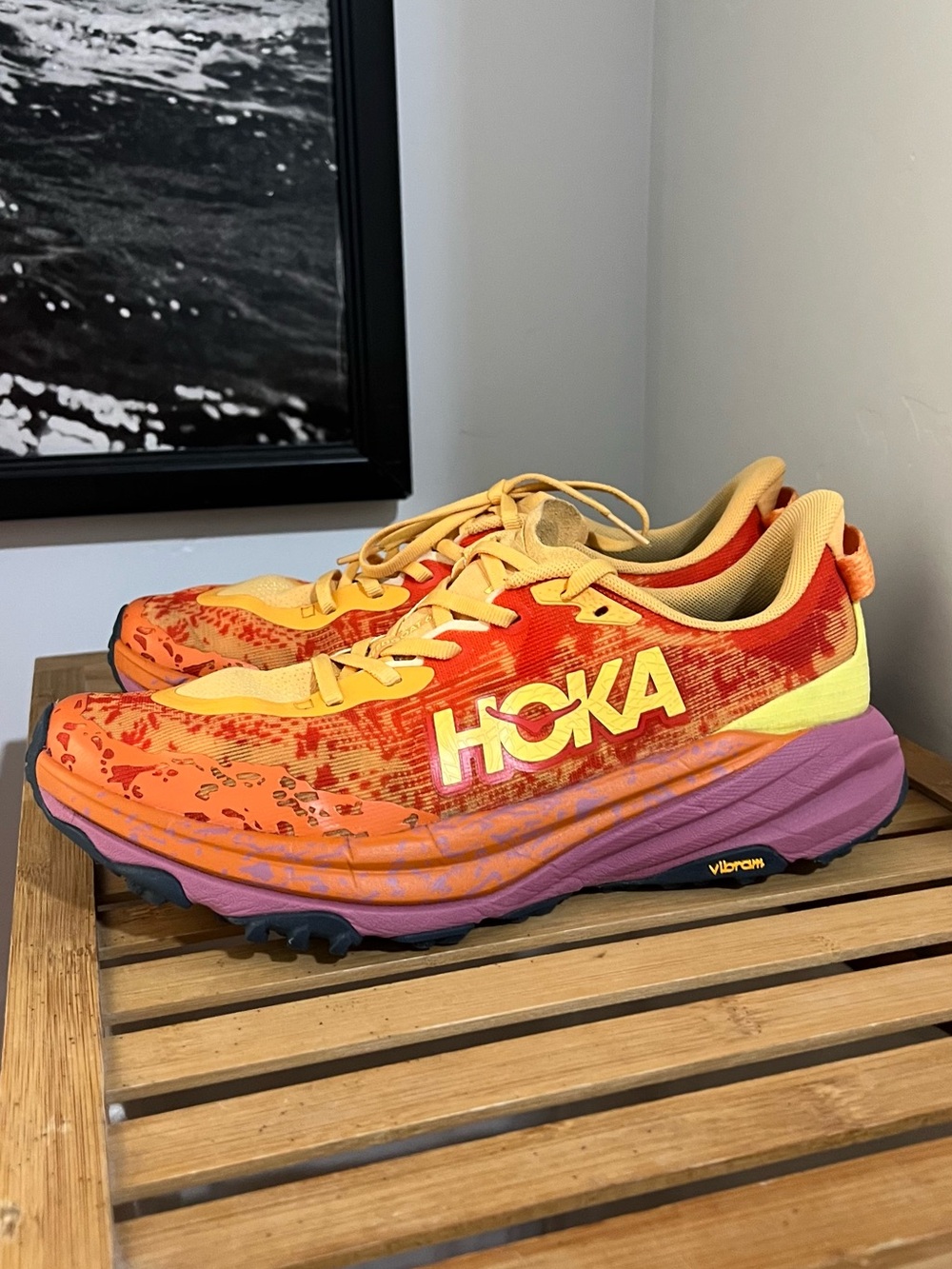 HOKA Speedgoat 6 trail running shoes, size 9.5 B, EU 42